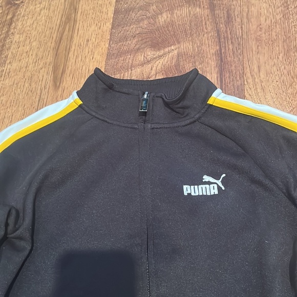 Puma Boy’s Black Zip Up Jacket Size 7 - Picture 2 of 5